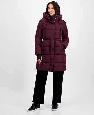 Women's Hooded Puffer Utility Coat | Macy's