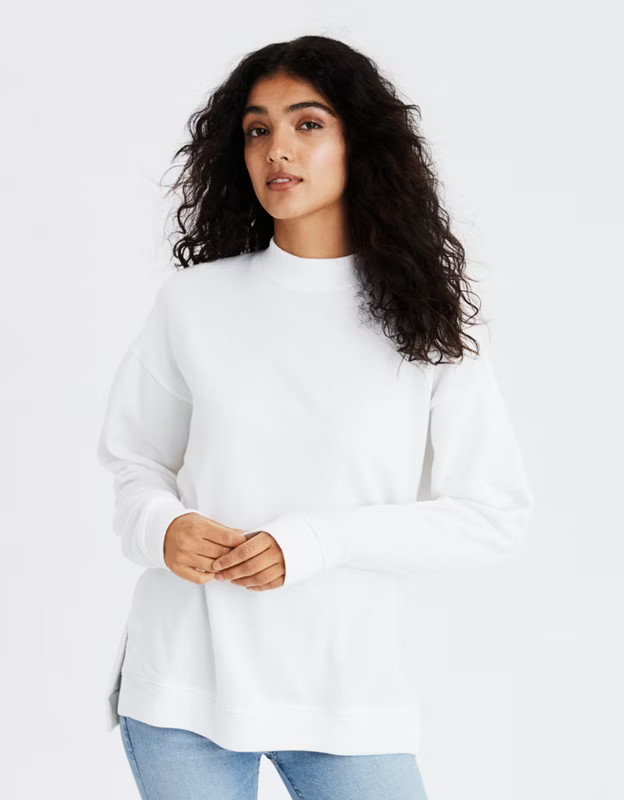 AE Oversized Side Slit Sweatshirt | American Eagle Outfitters (US & CA)