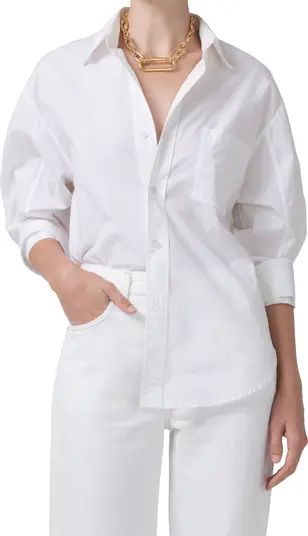 Kayla Oversize Poplin Button-Up Shirt | Nordstrom