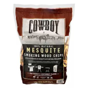 Cowboy Charcoal Mesquite Wood Chips - 180 Cubic Inches - All Natural Smoke Flavor for Beef and Ch... | Lowe's
