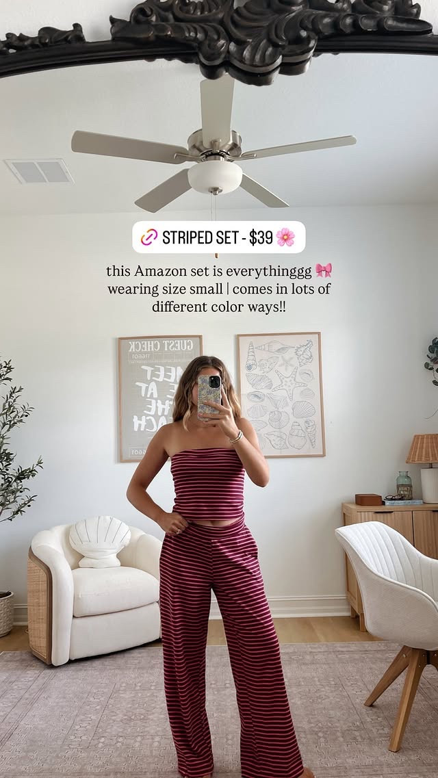 Love this striped set from Amazon! It comes in so many colors 🌈🩷

#LTKFindsUnder50 #LTKSeasonal #LTKStyleTip