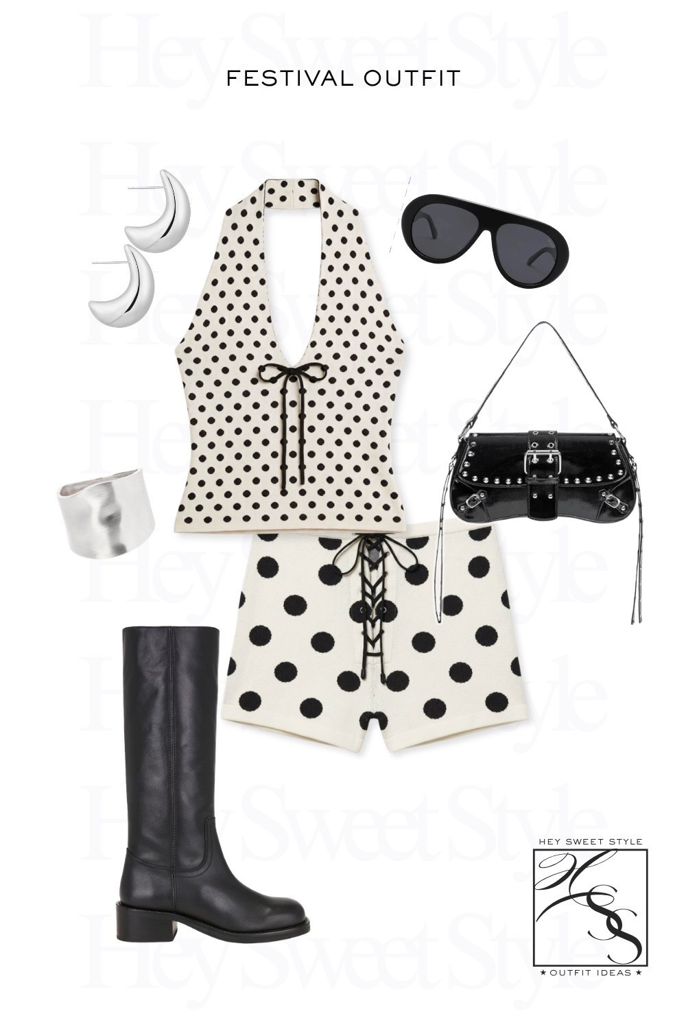 Polka Dot Matching Set 🖤 | Lollapalooza Outfits 2026 