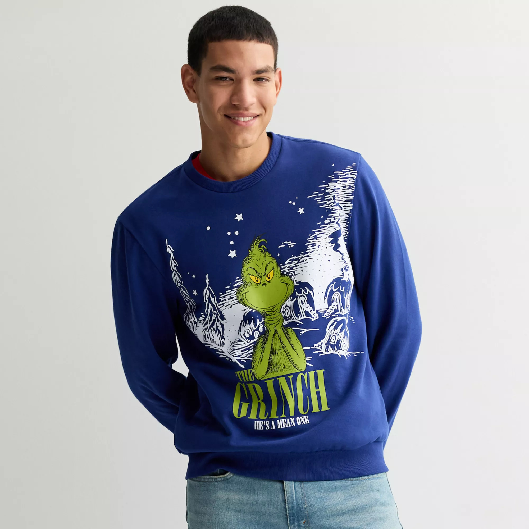 Men's Dr. Seuss The Grinch He's a Mean One Graphic Sweater | Kohl's