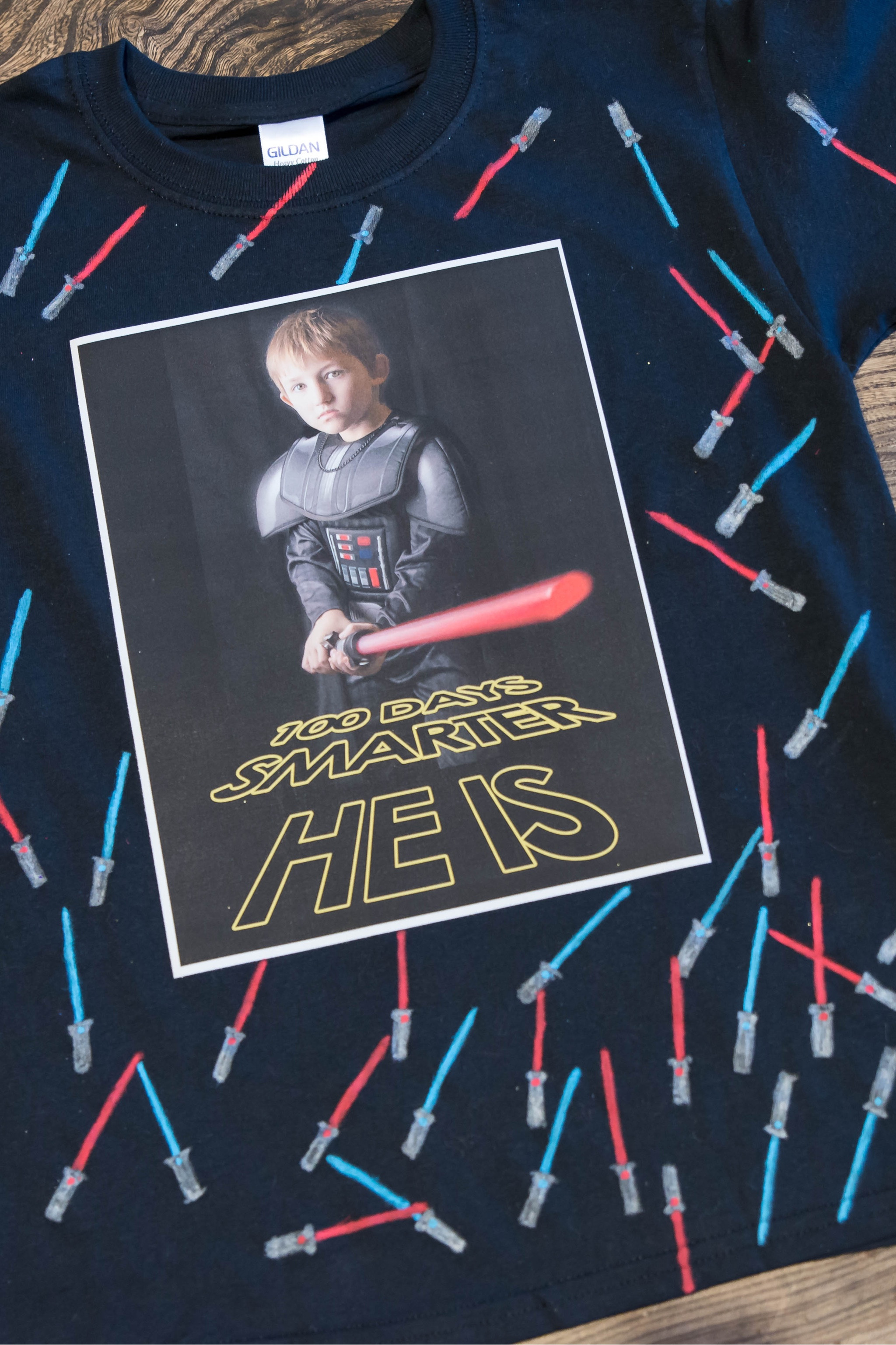 If you have a young Star Wars fan in the house, save this 100 days of school T-shirt idea.  100 days smarter he is!

#LTKfamily #LTKkids