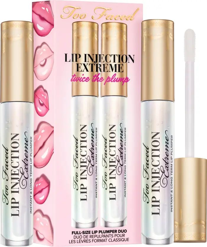 Too Faced Lip Injection Extreme Twice the Pump Duo Set $58 Value | Nordstrom | Nordstrom