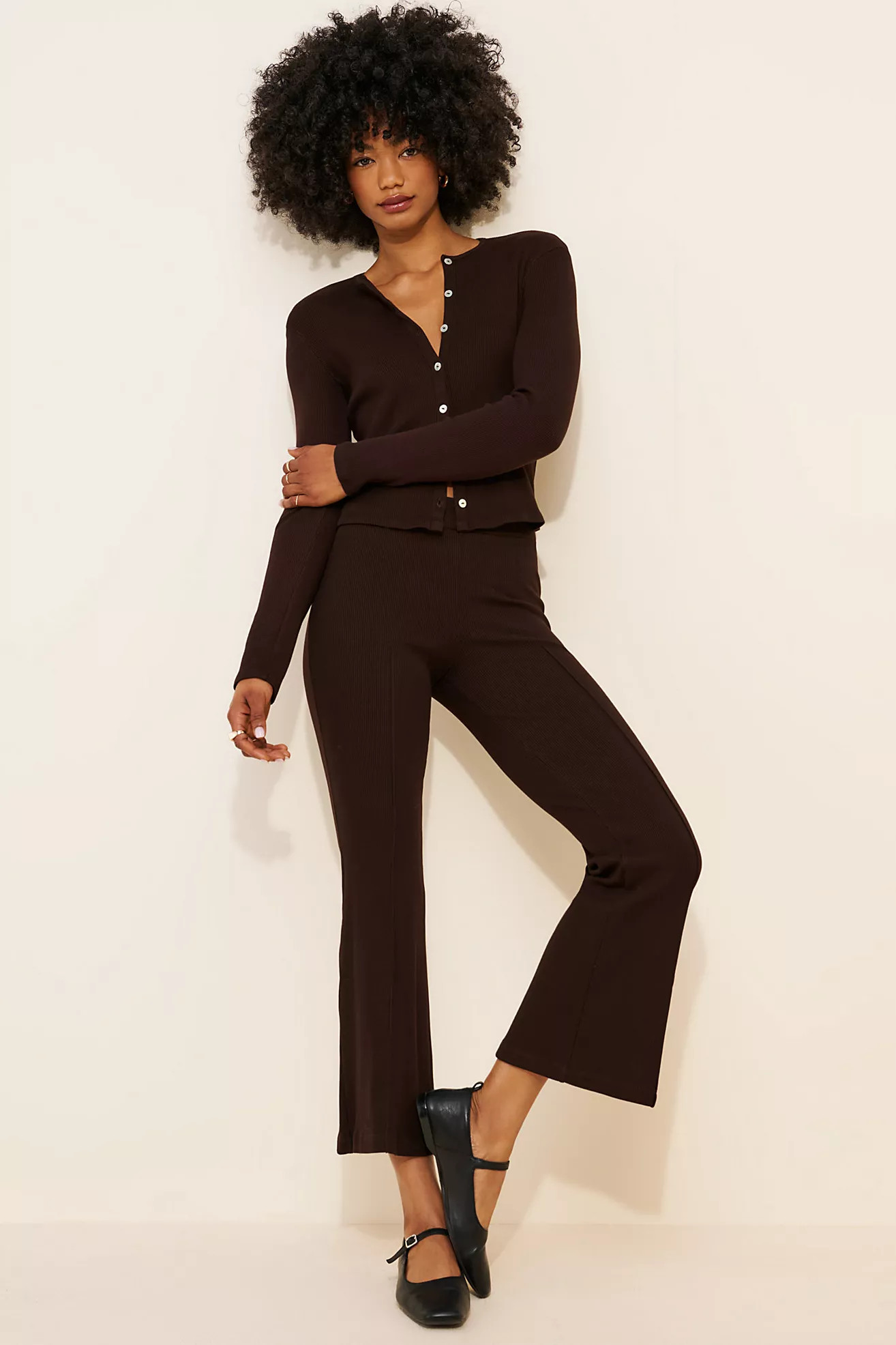 DONNI. Ribbed Kick Flare Pants | Free People (Global - UK&FR Excluded)