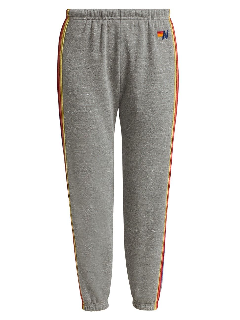 Aviator Nation Women's Velvet Stripe Joggers - Light Grey Neon - Size Large | Saks Fifth Avenue