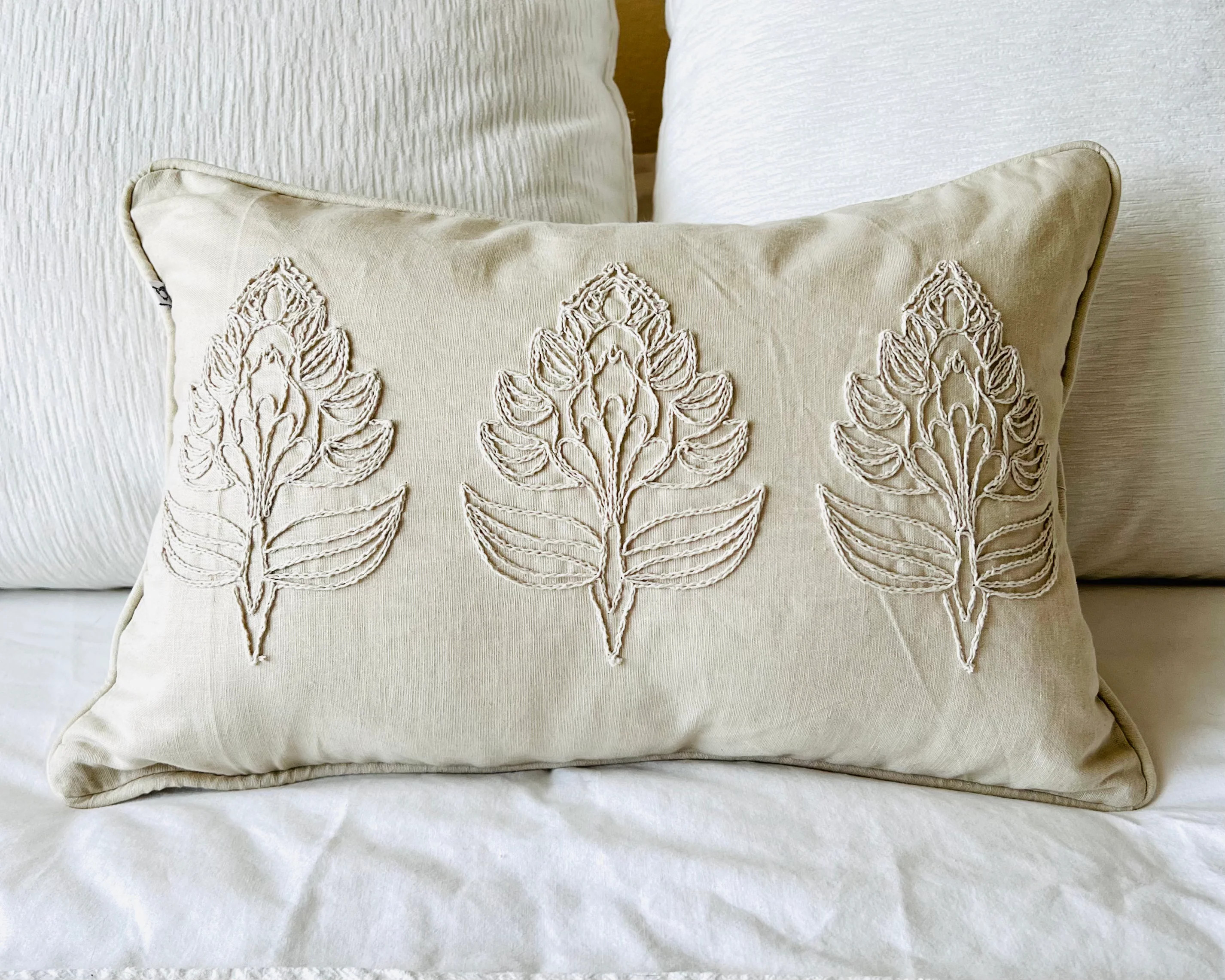 Eloise Embroidered Pillow Cover | The Offbeat Co.