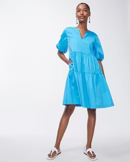 Blue Poplin Dress | Chico's