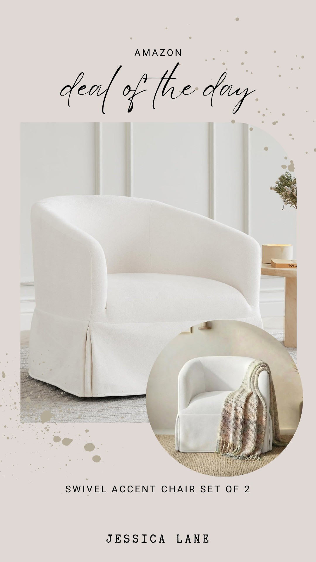 Two barrel accent swivel chairs with slipcovers that are comfy and stylish for any space.#AmazonFinds #HomeStyle

#LTKHome #LTKSaleAlert