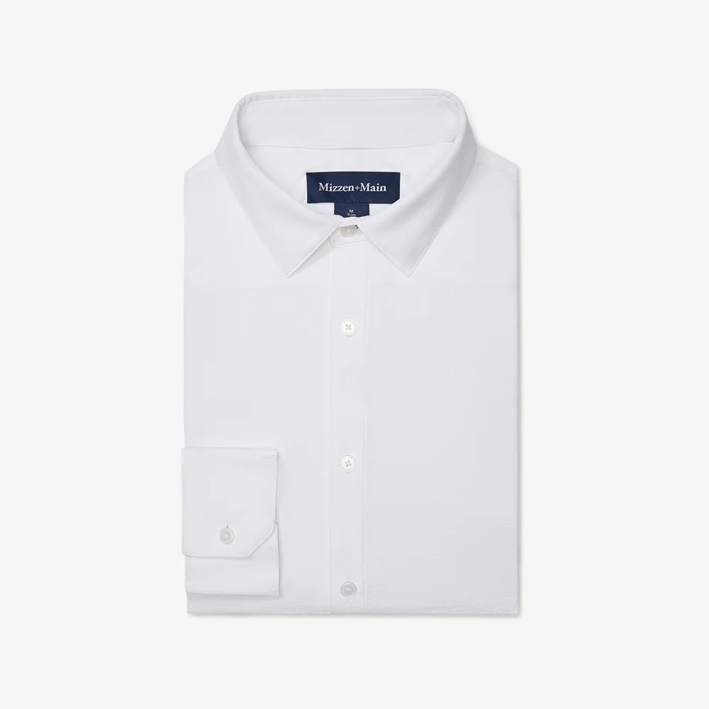 Halyard Dress Shirt - White | Mizzen + Main