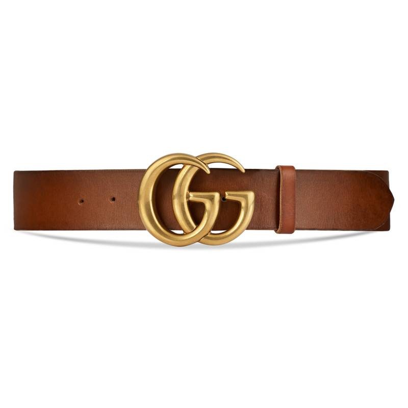 Leather belt with Double G buckle | Gucci (US)