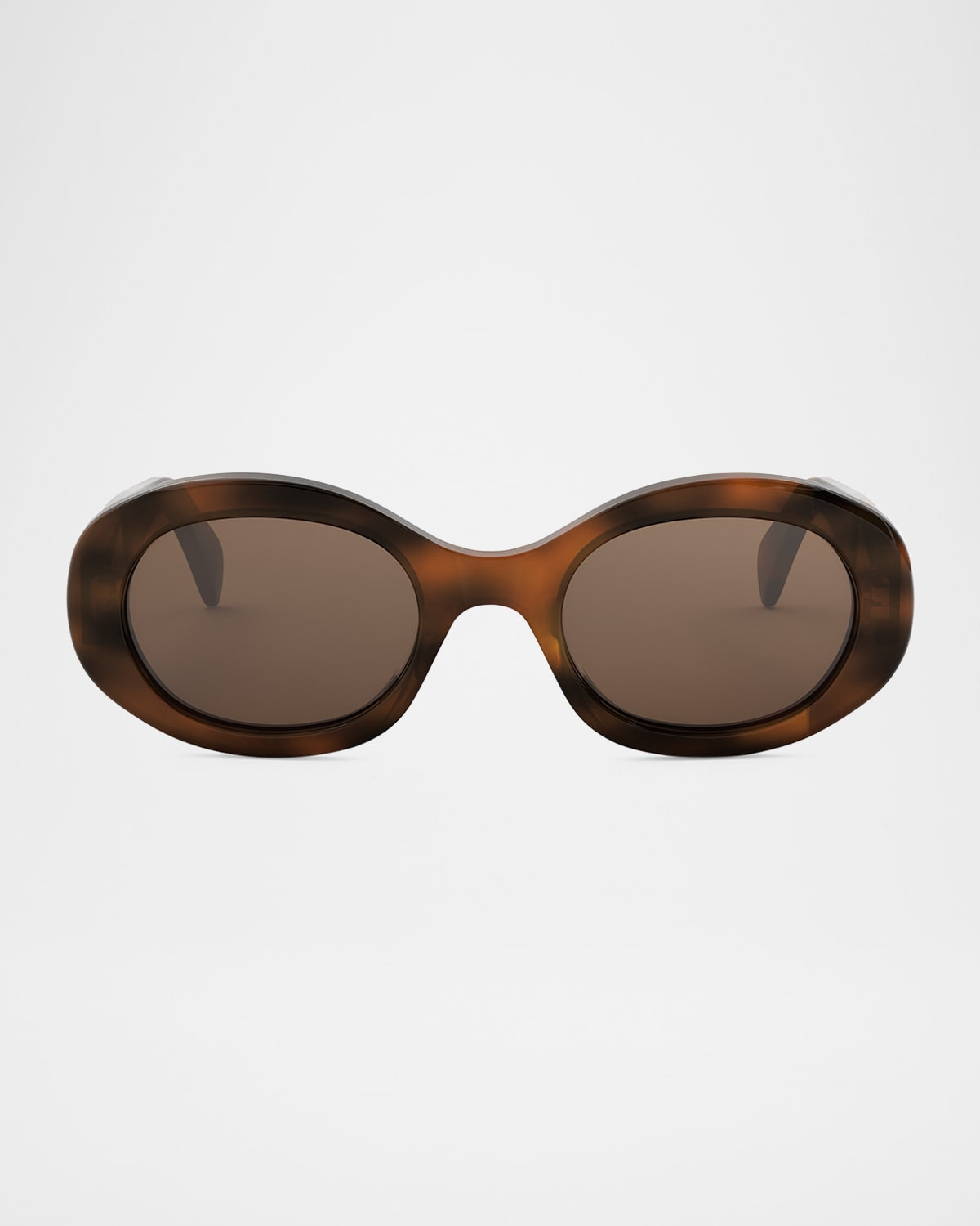 Triomphe Acetate Oval Sunglasses | Neiman Marcus
