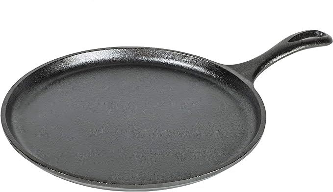 Lodge Pre-Seasoned Cast Iron Griddle With Easy-Grip Handle, 10.5 Inch (Pack of 1), Black | Amazon (US)