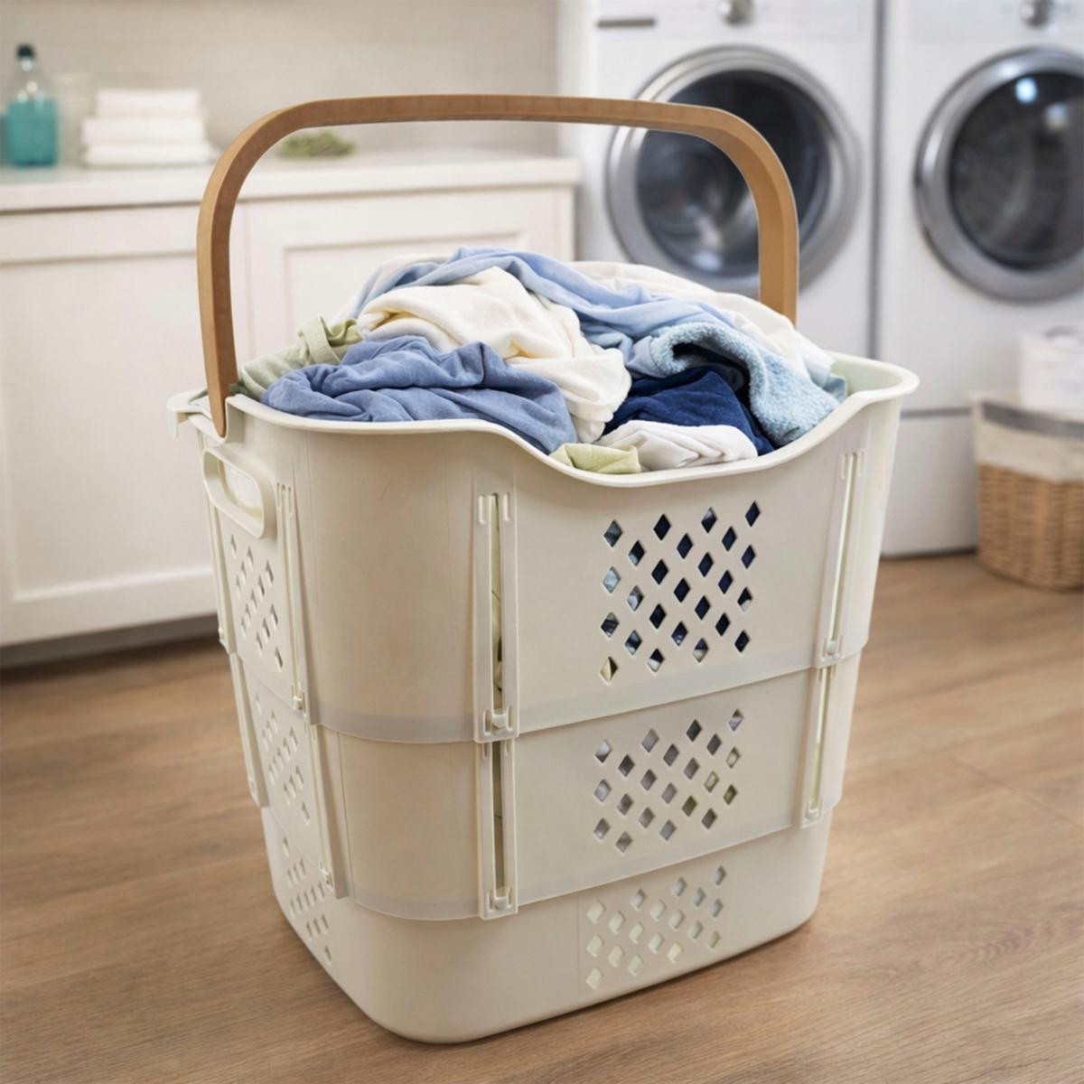 Improvements Collapsible Laundry Basket w/Removable Small Item Insert | HSN