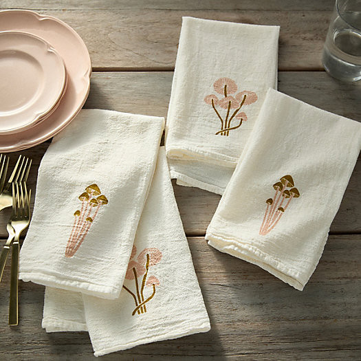 Forest Mushroom Napkins, Set of 4 | Terrain