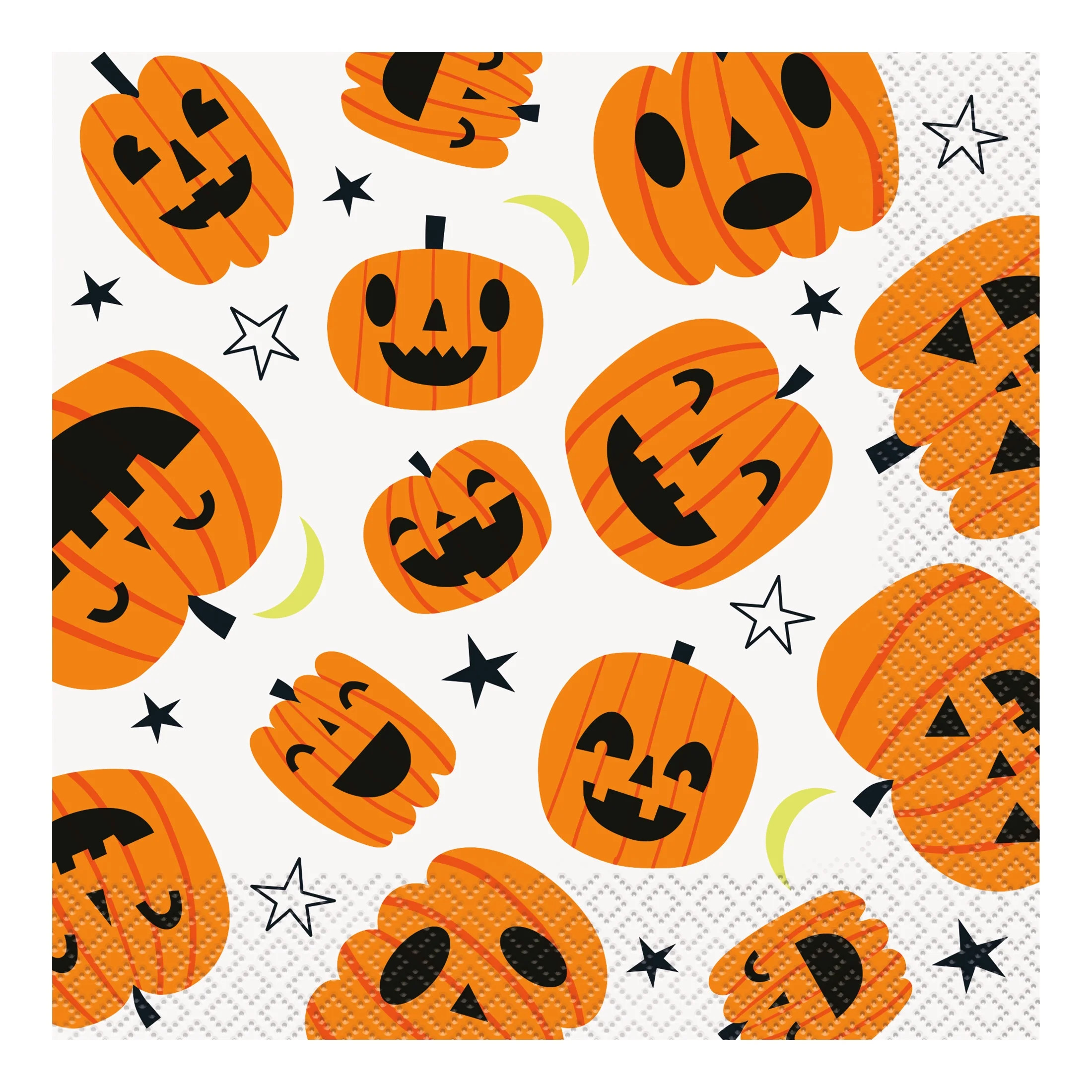 Halloween Pumpkin Toss Multicolor Luncheon Napkins, 6.5 in, 45 Count, by Way To Celebrate | Walmart (US)