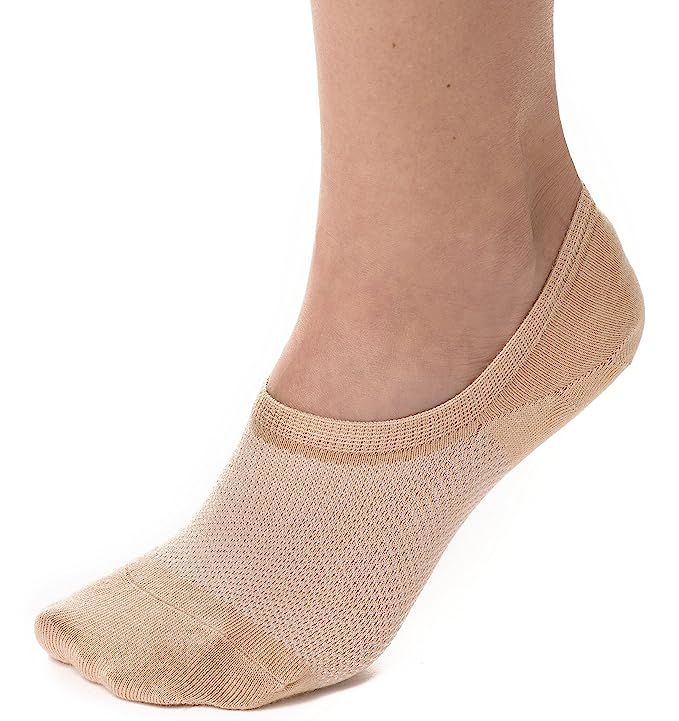 Bam&bü Women's Premium Bamboo No Show Casual Socks - 3 or 4 pair pack - Non-Slip | Amazon (US)