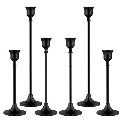 Candlestick Holders,Taper Metal Candle Holder For Candlesticks Black Candelabra Candle Holder Easter Vintage Candle Stick Candle Holder For Fireplace | Wayfair North America