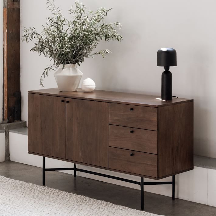 Solid Wood 3-Drawer Buffet (55") | West Elm (US)