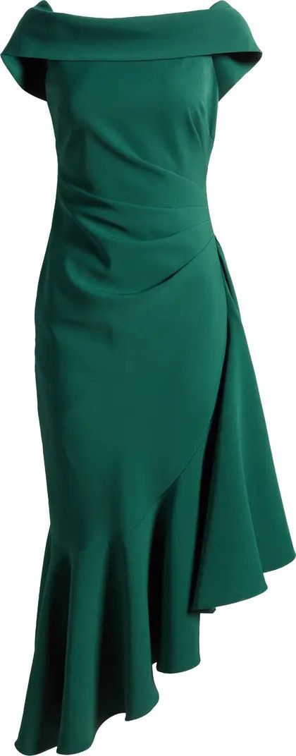 Off the Shoulder Asymmetric Ruffle Cocktail Dress | Nordstrom