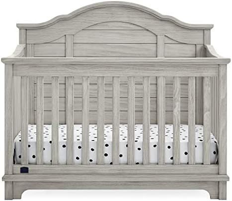 Delta Children Simmons Kids Asher 6-in-1 Convertible Crib with Toddler Rail, Rustic Mist | Amazon (US)