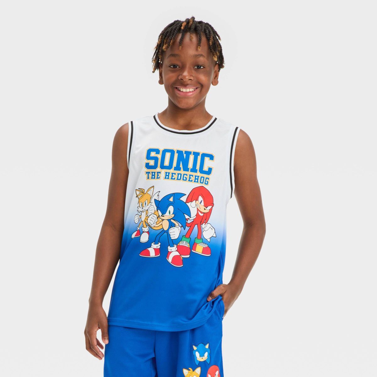 Boys' Sonic the Hedgehog Basketball Jersey - Royal Blue/White | Target