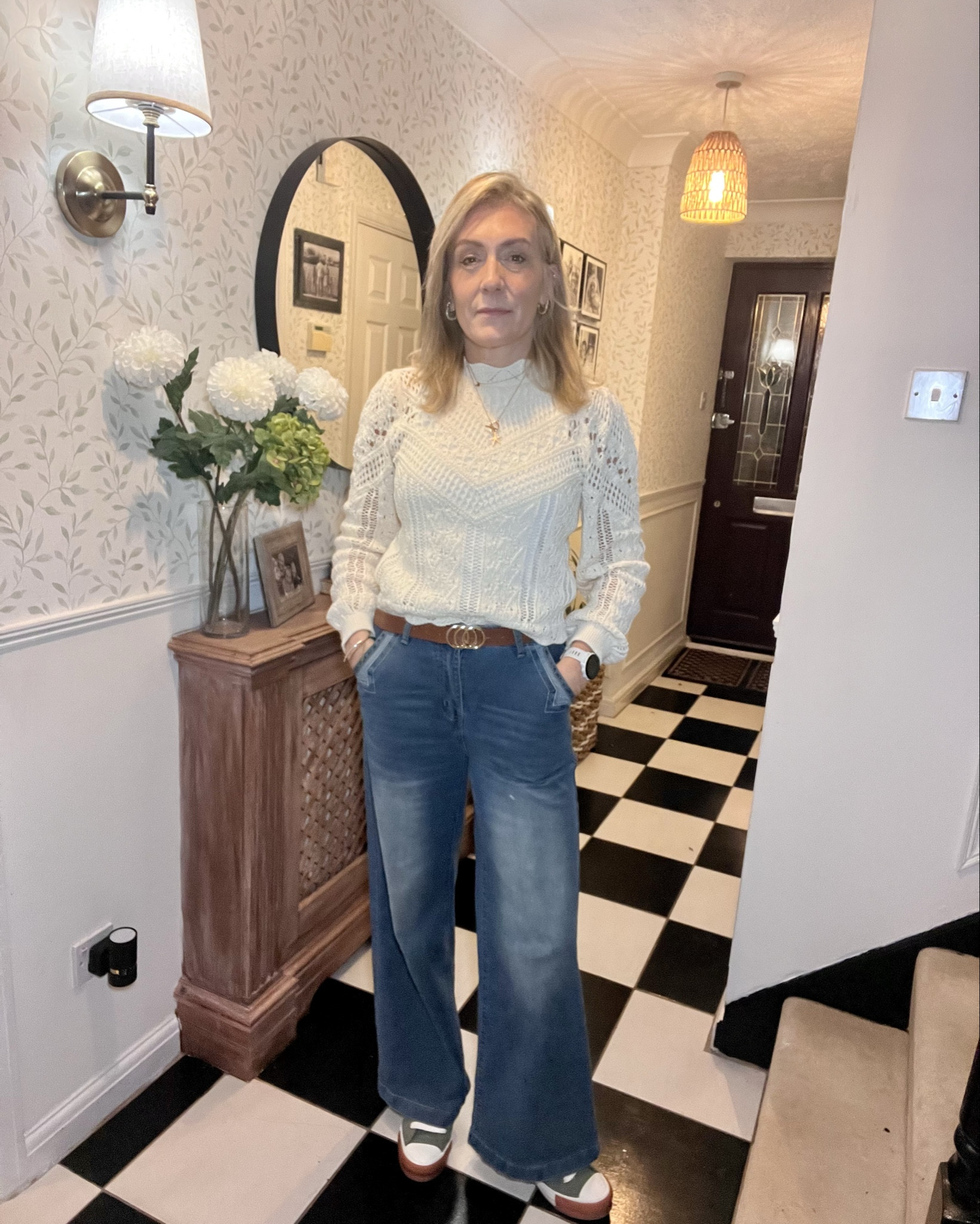 Easy everyday outfit 🤍

One of those throw-on looks that still feels put together.

I’m loving this soft knit with wide-leg jeans combo : comfy, flattering and perfect for errands, coffee runs or school drop-offs.

✨ Details
• Jumper – Mango
• Jeans – Shein
• Trainers – Converse
• Coat – Zara
• Jewellery – Abbott Lyon & SHEIN

A classic, neutral outfit you can wear on repeat and dress up or down depending on the day. Everything linked below 🤎

#LTKwinter #LTKuk #LTKjeans