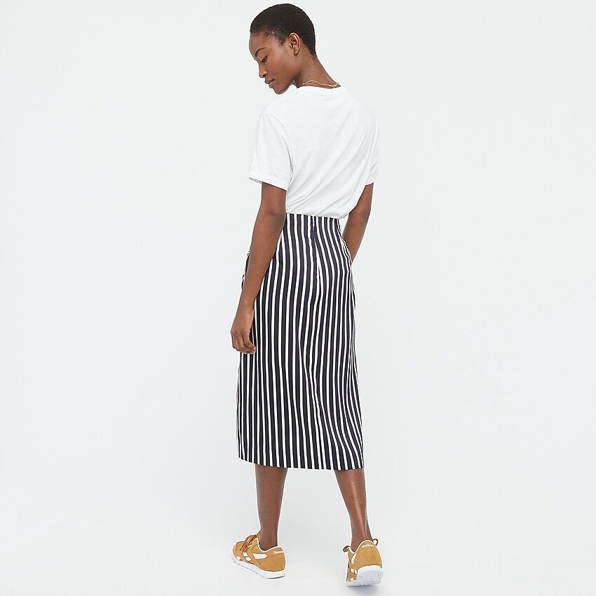Sarong skirt in stripe | J.Crew US