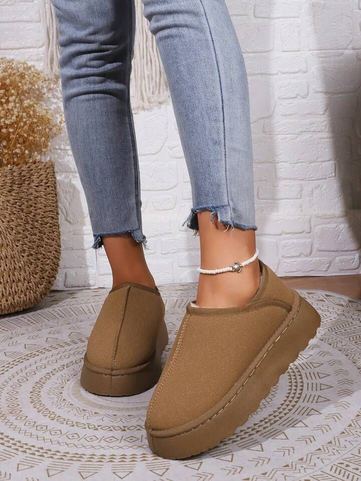 Thickened And Increased Winter Shoes, Fashionable And Versatile Thick-soled Casual Style | SHEIN