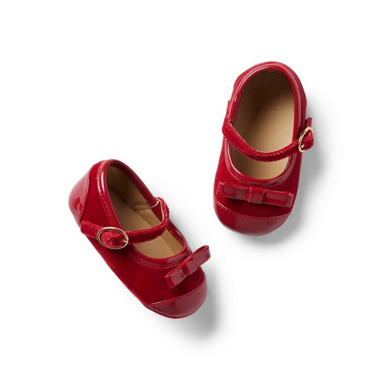Baby Velvet Bow Ballet Flat | Janie and Jack