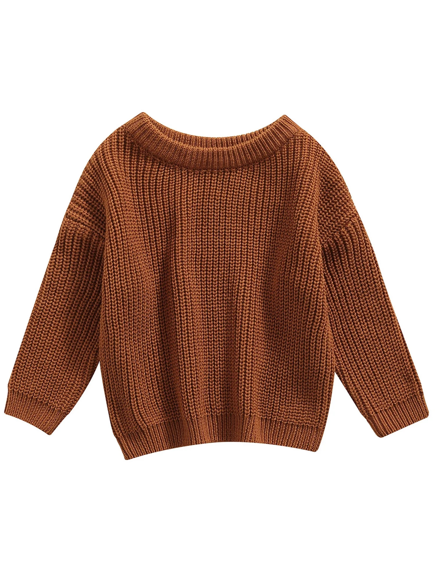 Yinyinxull Newborn Baby Boys Girls Knitted Sweaters Solid Color Long Sleeve O-neck Autumn Winter ... | Walmart (US)