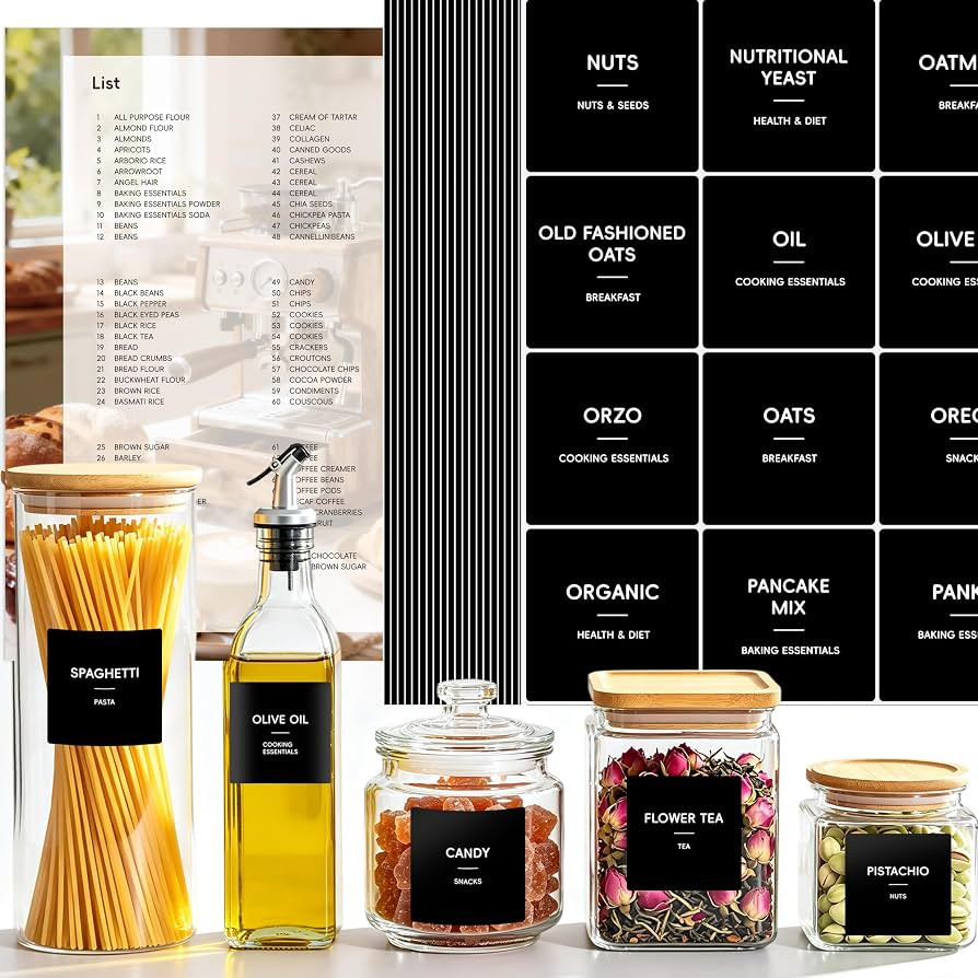 276 Pantry Labels for Food Containers | Amazon (US)