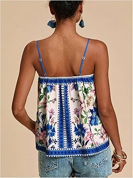 SOLY HUX Women's Tropical Floral Print Cami Top Spaghetti Strap Boho Vacation Summer Tops Camisol... | Amazon (US)