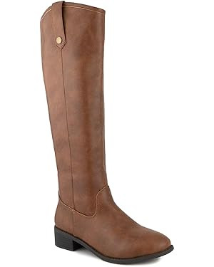 LONDON FOG Womens Irie Riding Boot, Regular and Wide Calf colors available | Amazon (US)