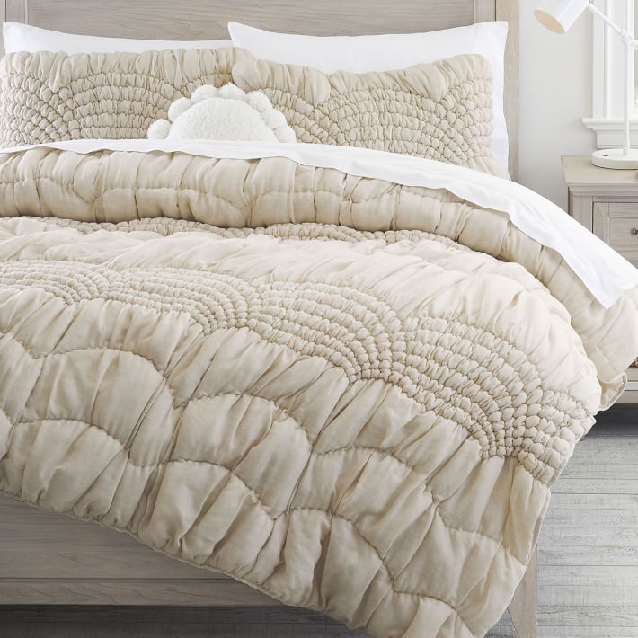 Cream Puff Microfiber Quilt | Pottery Barn Teen