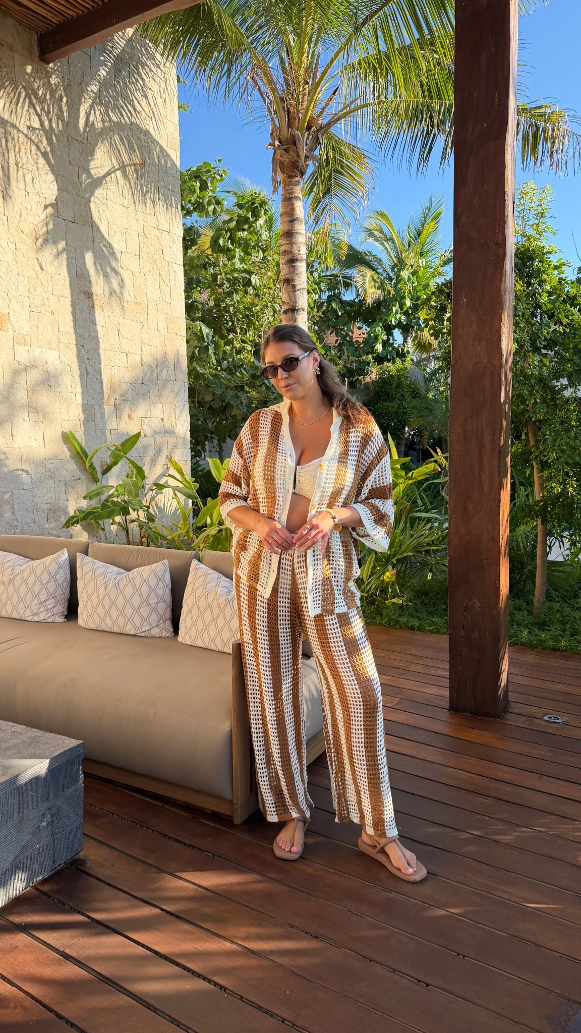 Caption:
Reposting this look because the accessories deserve their moment ✨
These sunglasses are lightweight, neutral, and go with literally everything, and the earrings are that perfect everyday statement — polished but still effortless. Proof that the right accessories really do make the outfit.

Everything linked 🤍

Keywords:
women’s sunglasses | amazon sunglasses | neutral sunglasses | everyday sunglasses | statement earrings | gold earrings | amazon earrings | beach accessories | vacation accessories | resort outfit | warm neutral outfit | elevated basics | travel style

#LTKgrwm #LTKootd #LTKTravel