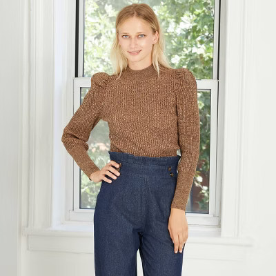 Women's High Neck Pullover Sweater - Who What Wear™ Brown | Target