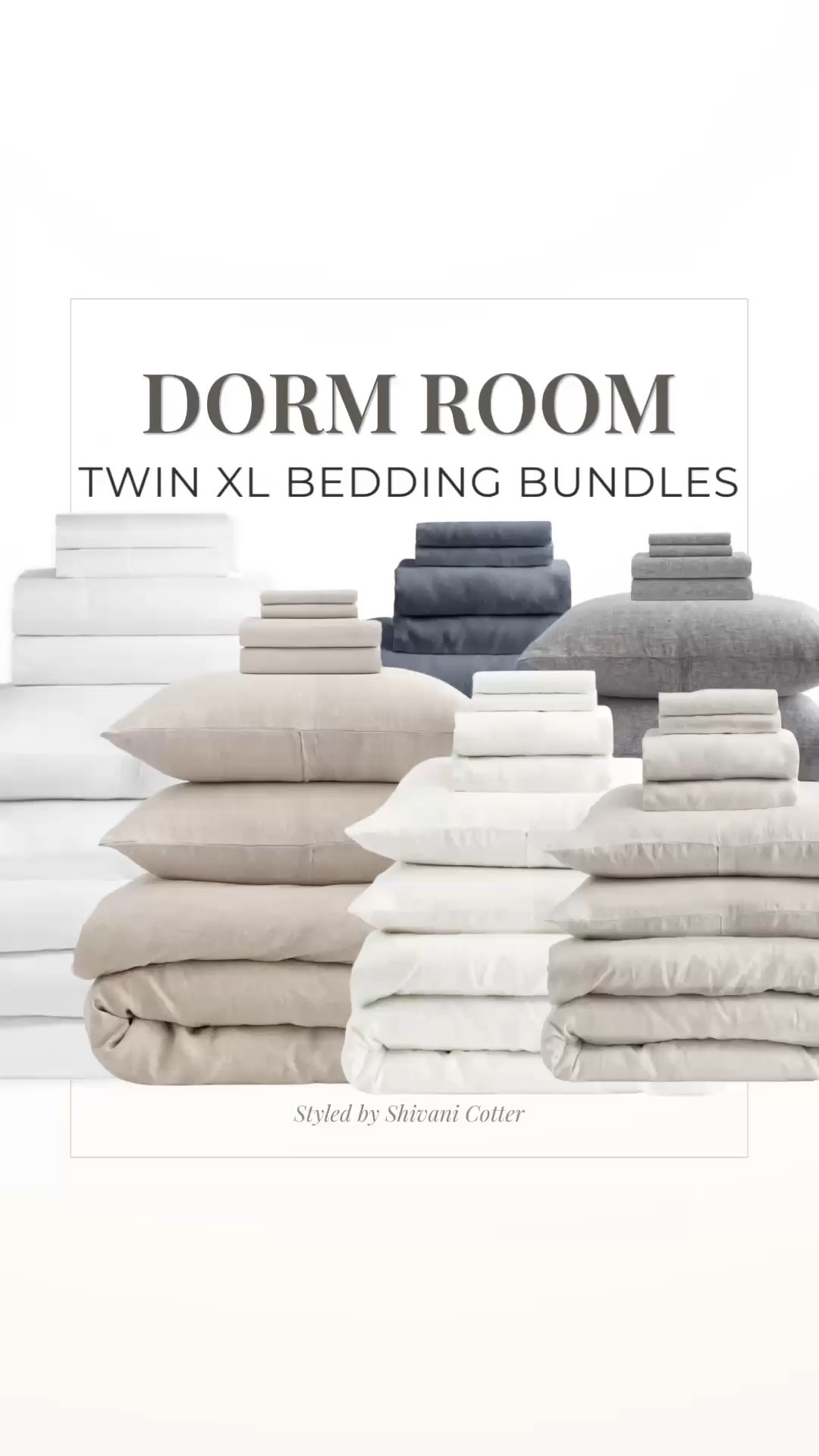 Not your average bed-in-a-bag set! These bedding bundles are excellent quality and have just about everything you need for your dorm bed set up. Between the linen, organic percale, bamboo and wide array of color options, there is something for every college student on move-in day! 

#dormbed #bedinabag #dormroom  #twinxl

#LTKHome