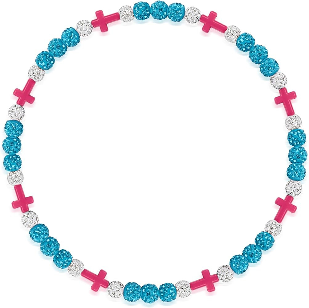 Beaded Baseball Necklace | Adjustable Sports Rope Chain with Baseball Cross Charm - Great Basebal... | Amazon (US)