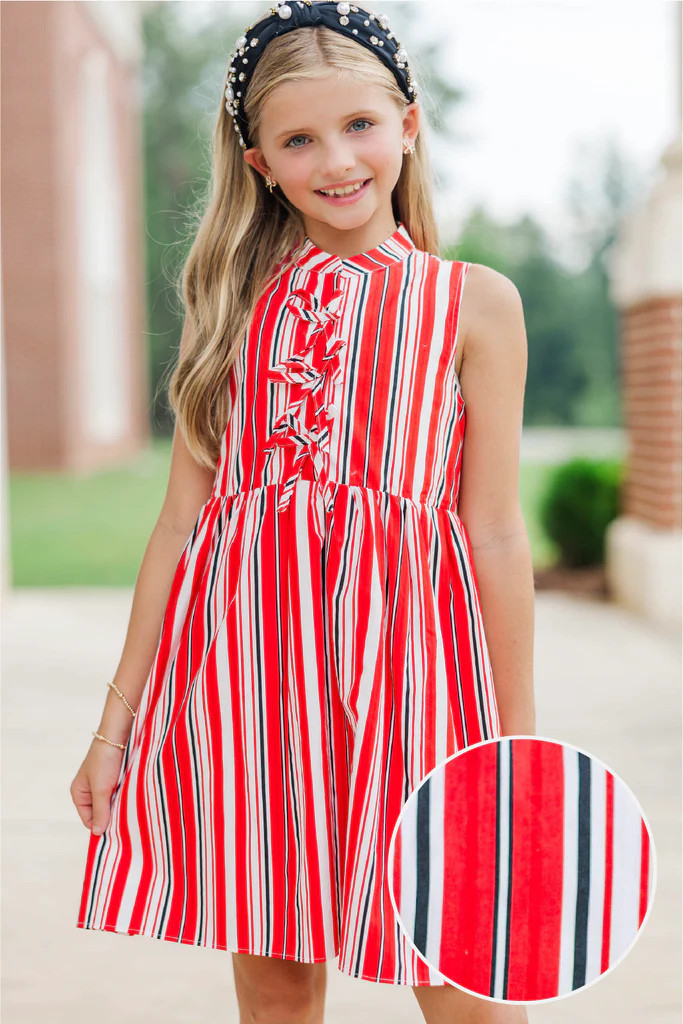 Girls: The Ariana Black Striped Sleeveless Dress | The Mint Julep Boutique