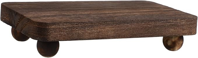 Wood Pedestal Stand for Aromatherapy Bottle Display, Medium Brown Solid Wood Tray Legs, Bathroom ... | Amazon (CA)