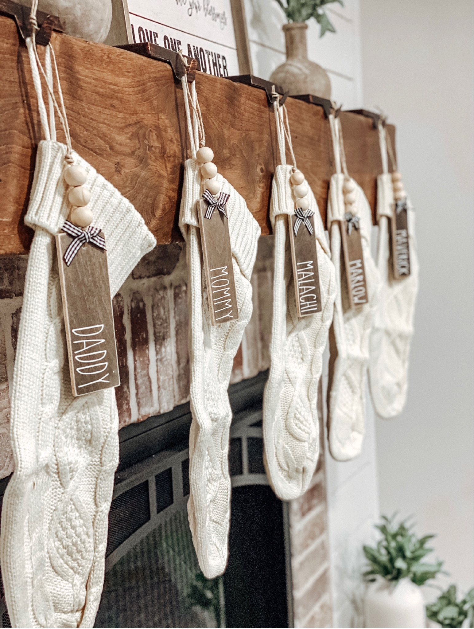 My favorite stockings! 

Custom name tags. 
Christmas stockings. 
Farmhouse. 

#LTKHoliday #LTKSeasonal #LTKhome