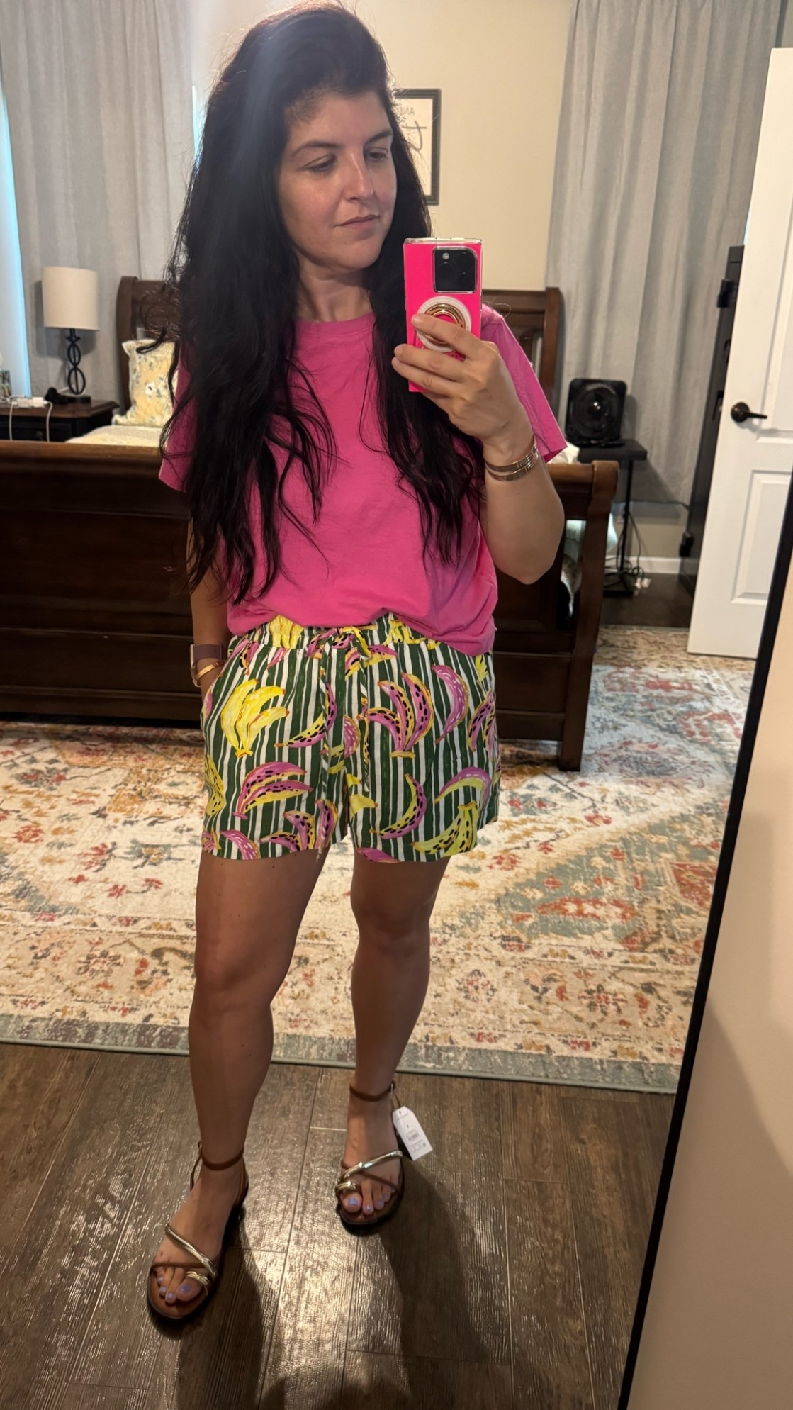 Went to Walmart for coffee and left with the cutest summer shorts
and sandals. The pink tee is ok but I prefer a yellow tank so linking the yellow top that I ordered that matches best! The top is from
Amazon.

#LTKgrwm #LTKmomlife #LTKootd