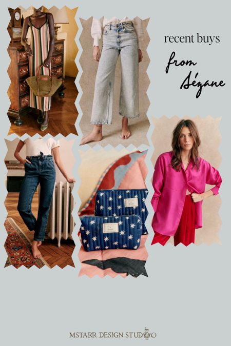 Recent buys from Sézane. 

Summer dress, date night outfit, Spring fashion, French fashion, makeup bag, denim, jeans, cropped jeans, striped dress, knit dress, pink blouse, button down 

#LTKSeasonal #LTKover40 #LTKstyletip