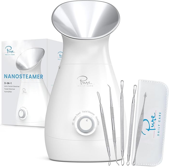 Pure Daily Care NanoSteamer Large 3-in-1 Nano Ionic Facial Steamer with Precise Temp Control - Hu... | Amazon (US)