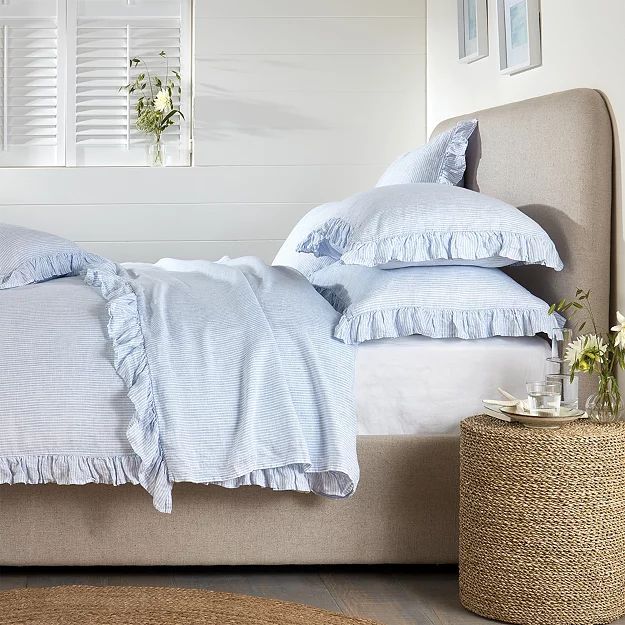 Kara Hemp Fine-Stripe Bed Linen | The White Company (UK)
