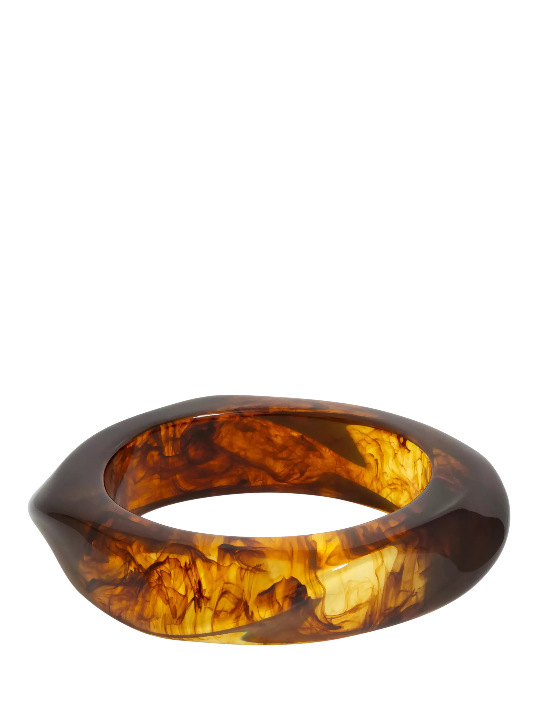 Jon Richard Resin Square Bangle, Amber | John Lewis (UK)