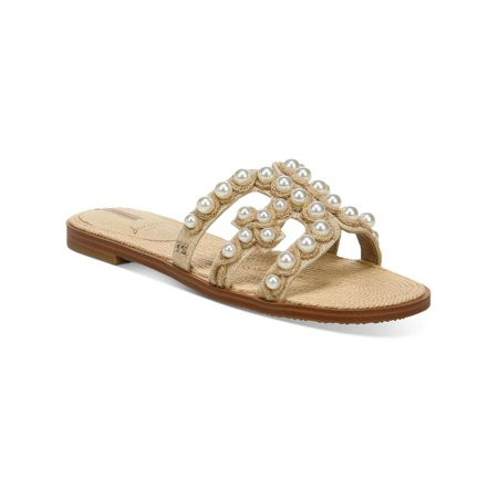 Sam Edelman Womens Bay 22 Canvas Embellished Slide Sandals | Walmart (US)