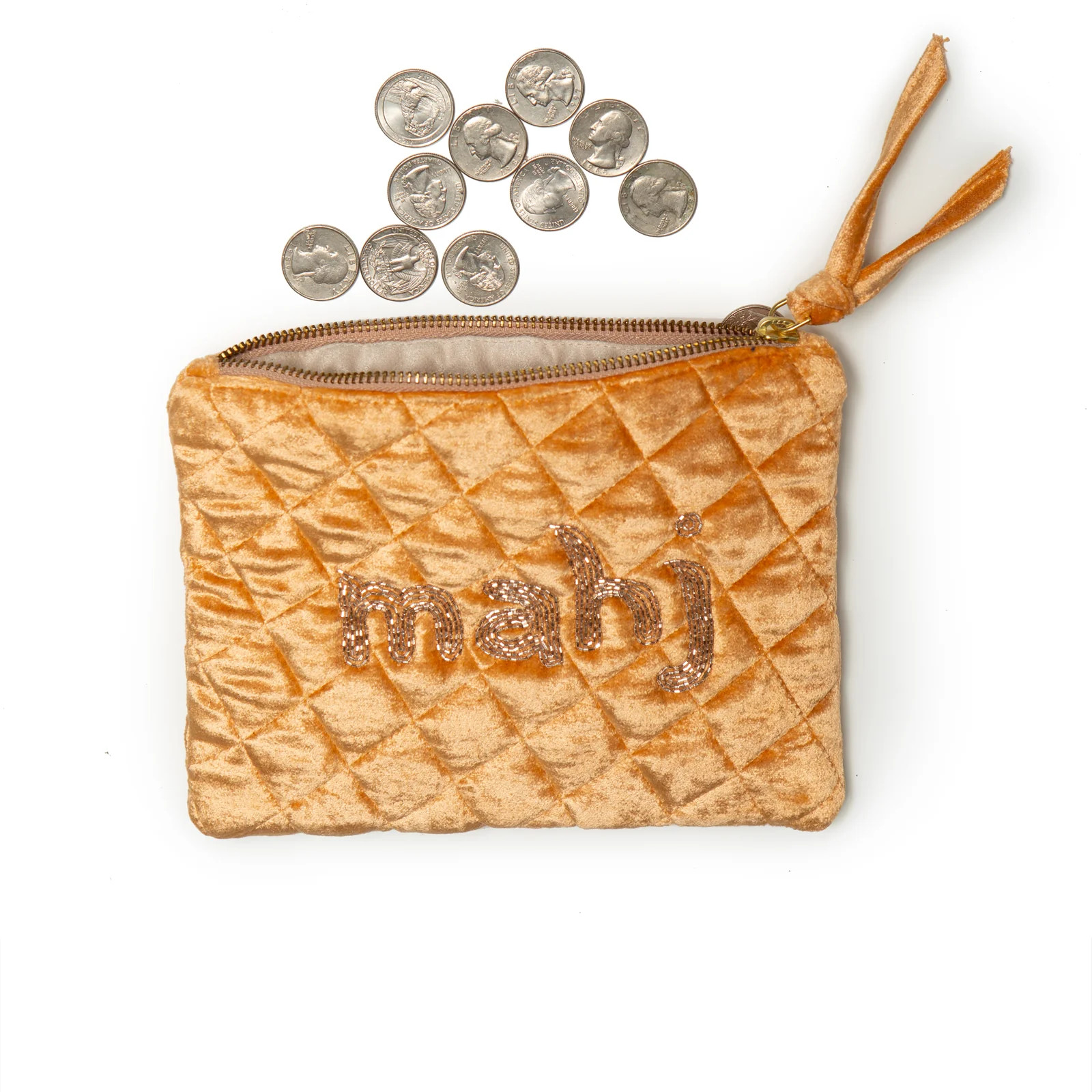 Mahjong Coin Pouch - Apricot | Sidney Byron